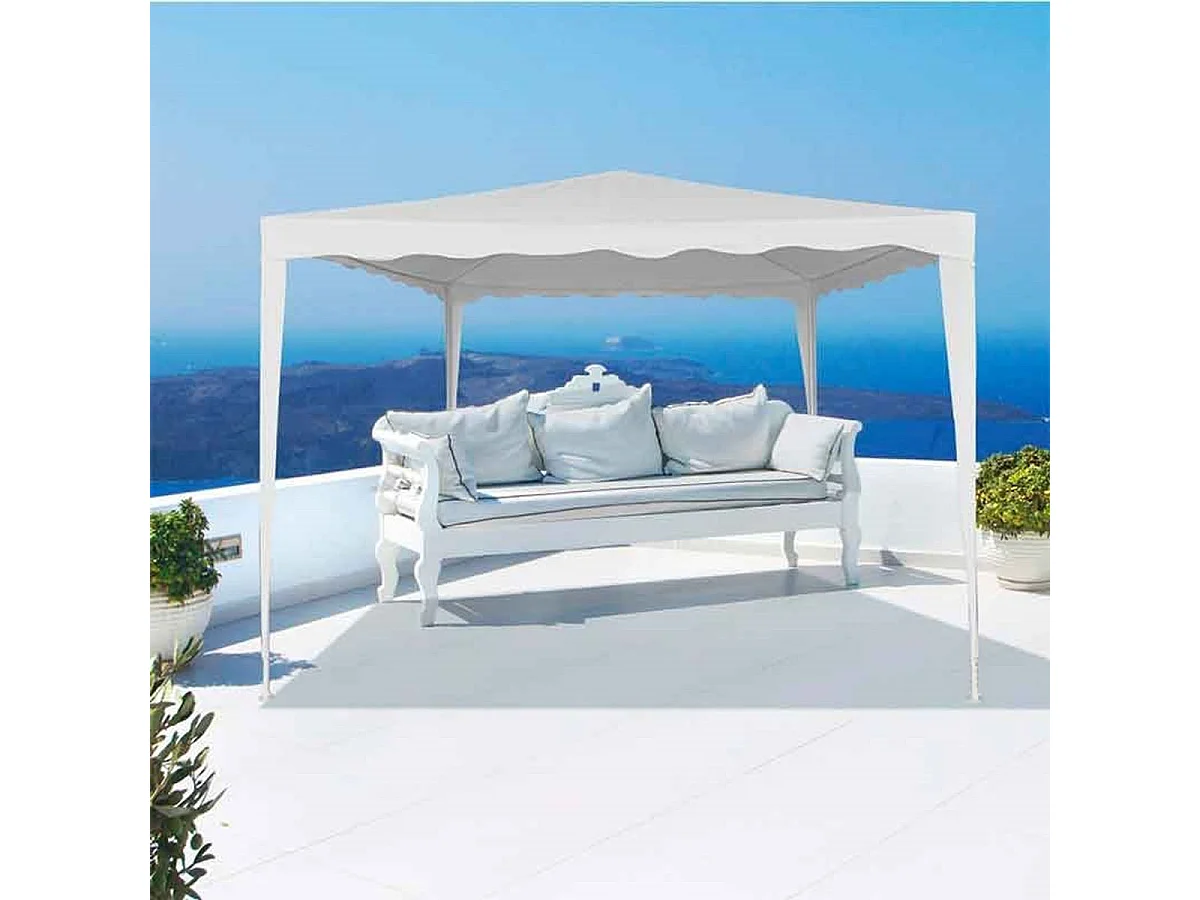 Cenador para jardín Aktive Garden blanco 250x300x300 cm