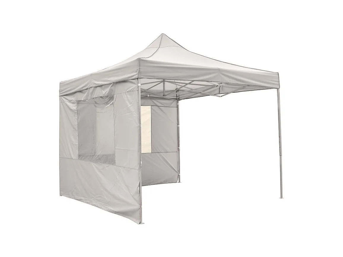 Lona lateral con ventanas para carpa beige 200x298 cm