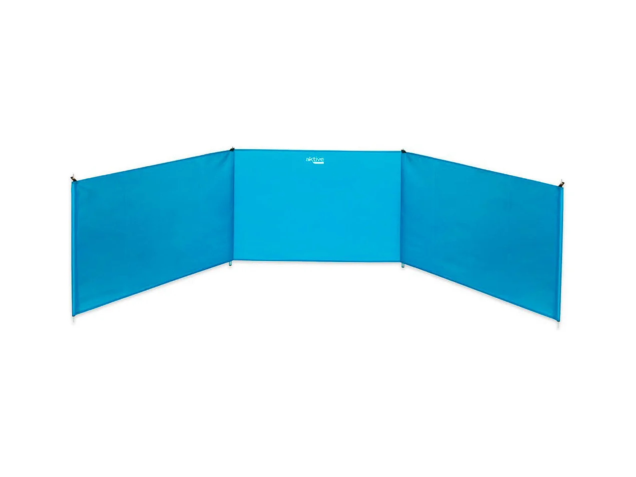 Paravientos Aktive Beach plegable protección UV + bolsa de transporte azul 84x300 cm