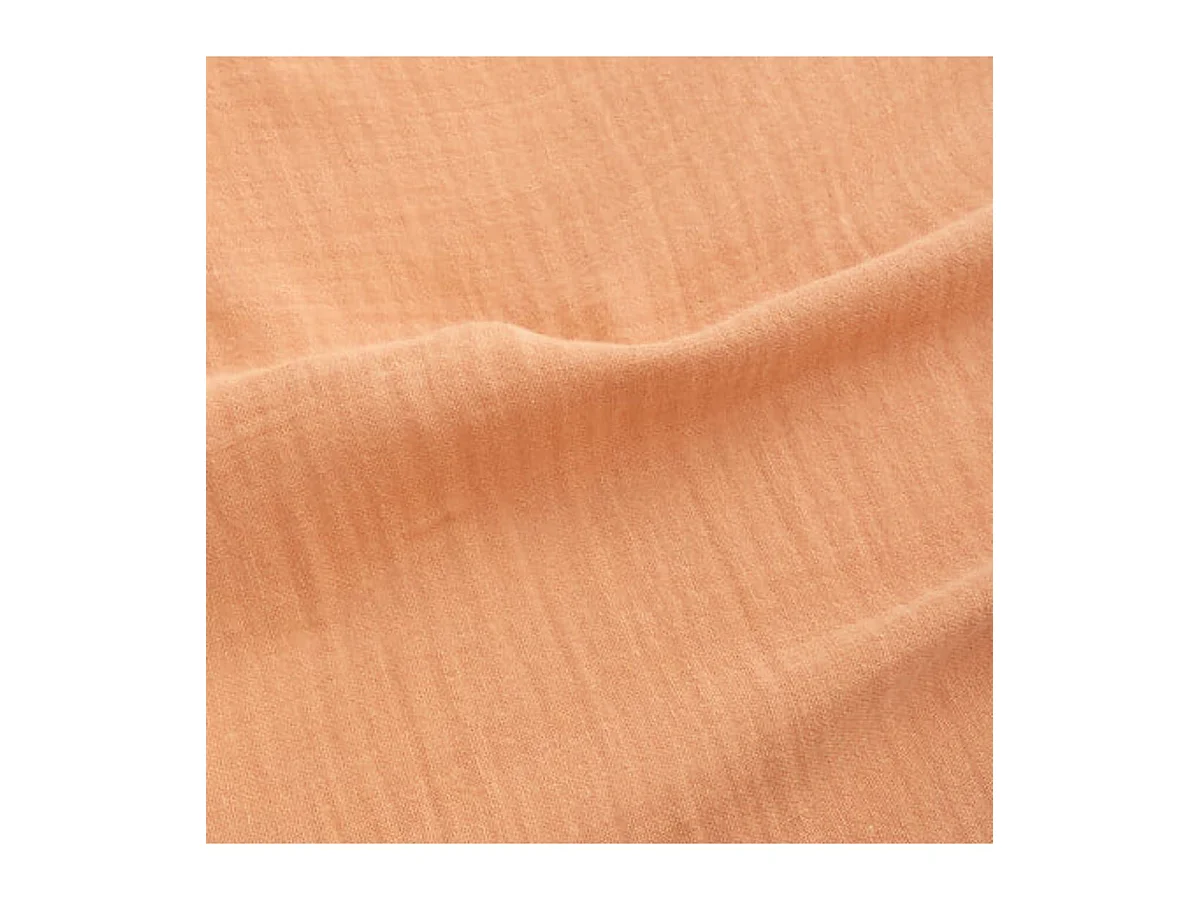 Parure de lit 2 Personnes en gaze de coton Rose 240 x 220 cm Housse de couette avec 2 taies