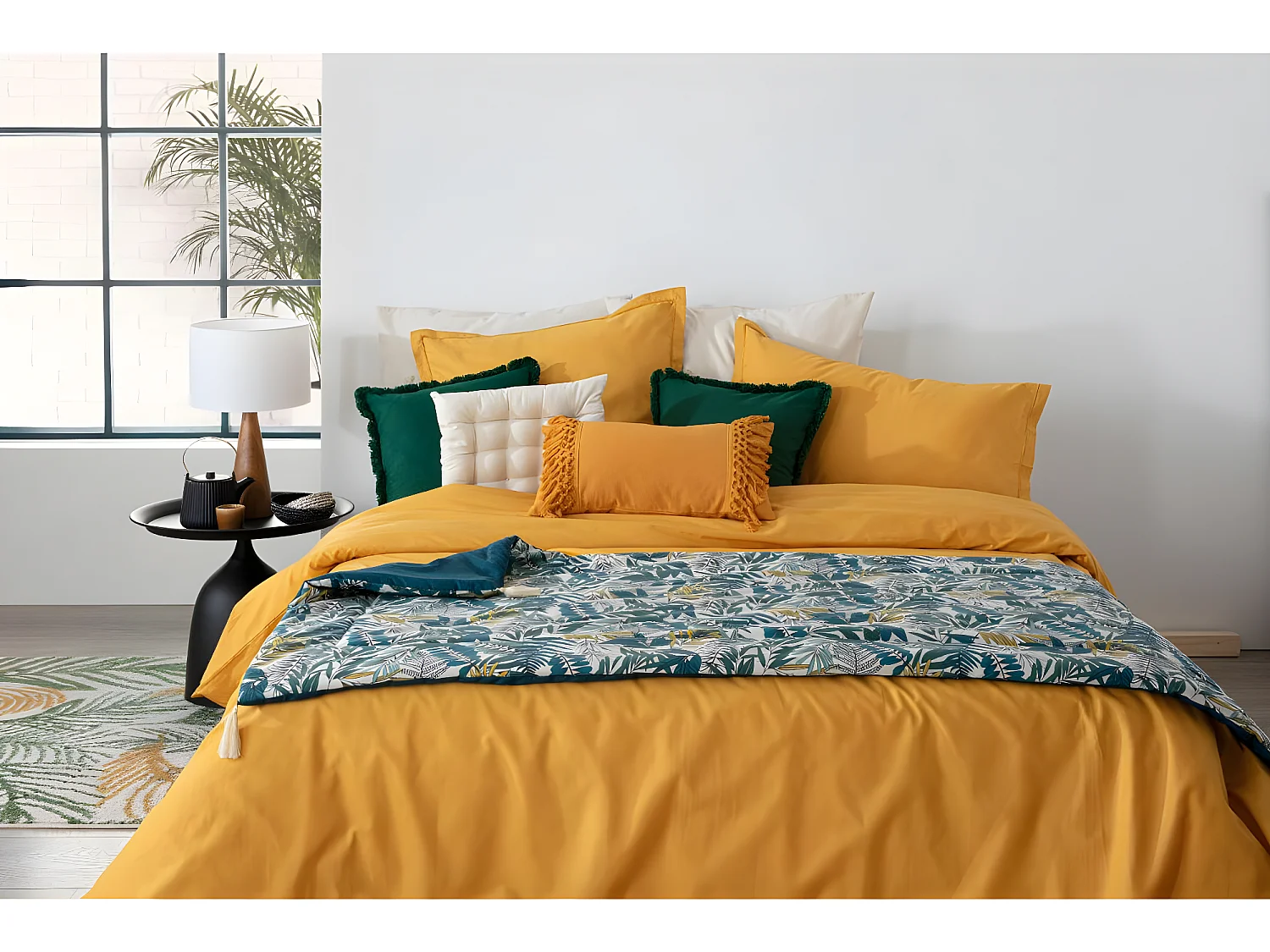 Edredon couverture en Velours Imprimé Tropik 80 x 180 cm