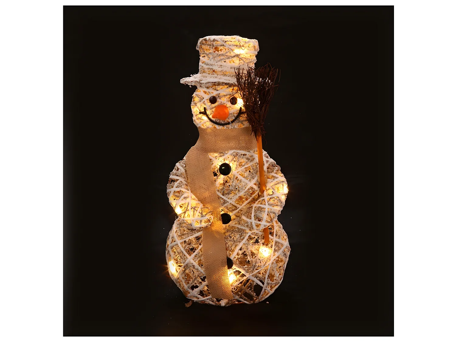 Silhouette de bonhomme de neige lumineux 10 Led