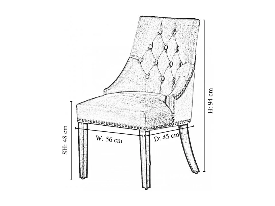 Set aus 4 Windsor-Esszimmerstühlen – Plüsch-Samtpolsterung und stabile Beine aus Massivholz – perfekt für Ihr Esszimmer und Wohnzimmer – Hellgrau