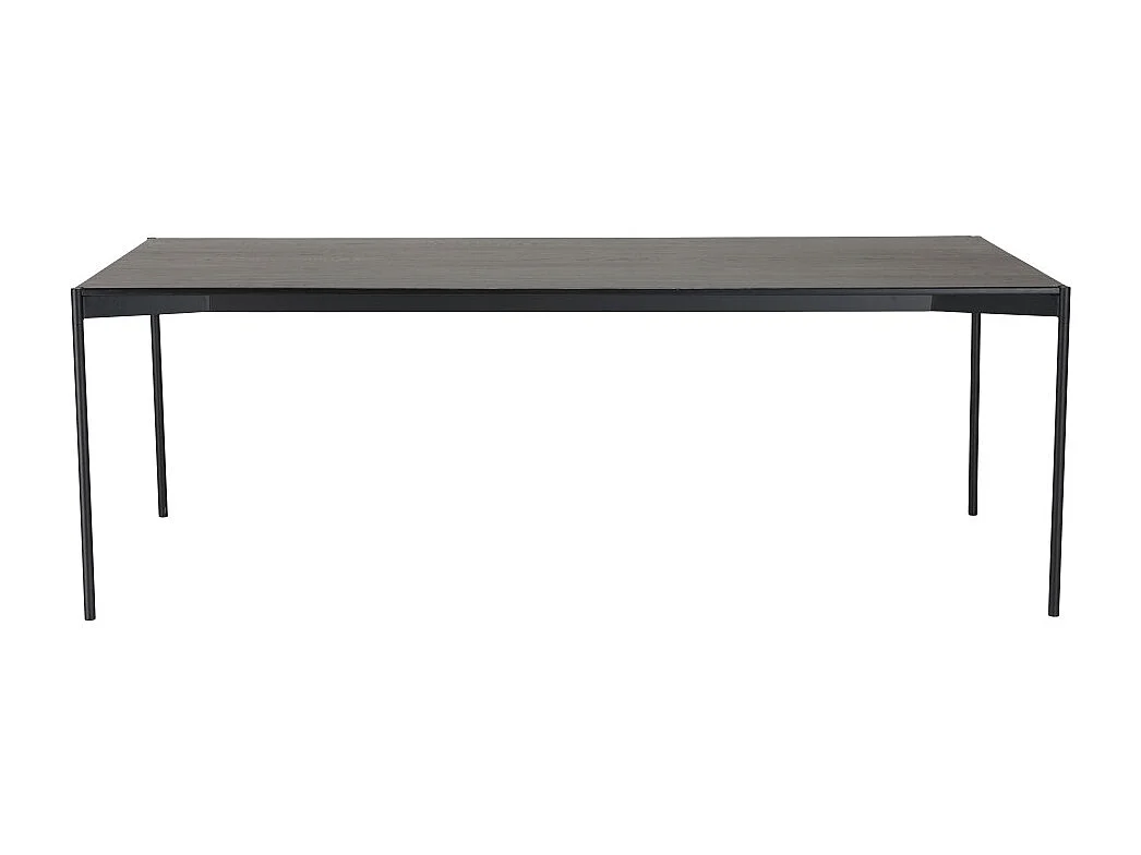 DALY - Table à manger rect. 220x100cm bois piètement métal noire