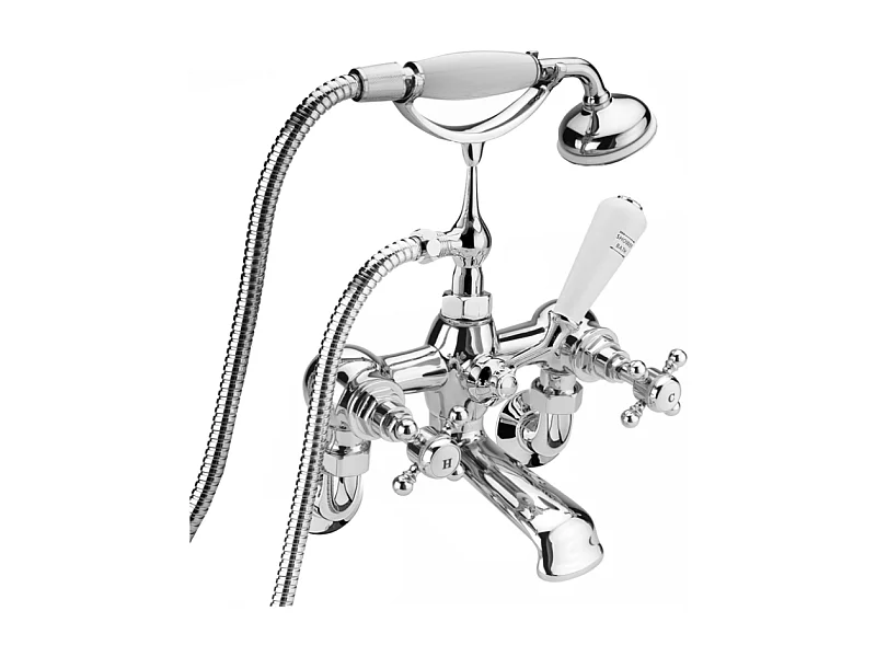 Robinet mélangeur baignoire rétro mural CANTERBURY