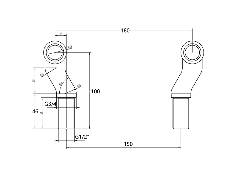 Robinet mélangeur baignoire rétro mural CANTERBURY