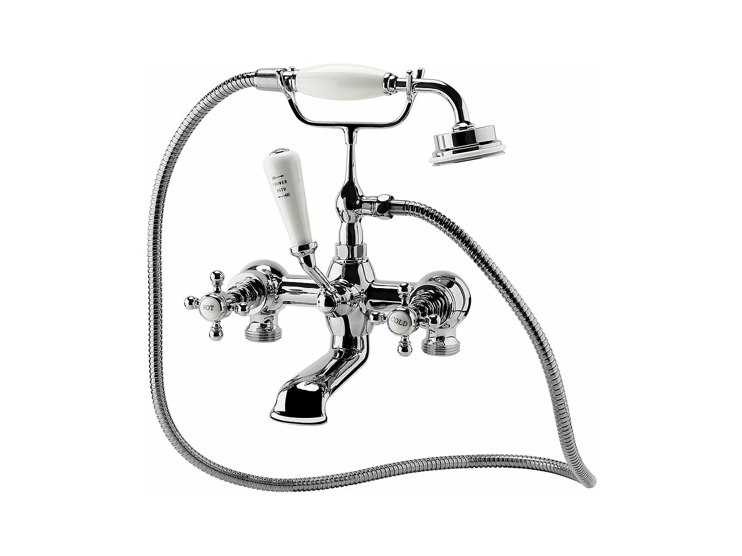 Robinet mélangeur baignoire rétro mural CANTERBURY