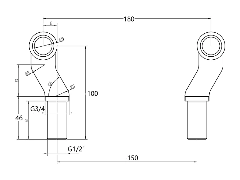 Robinet mélangeur baignoire rétro mural CANTERBURY