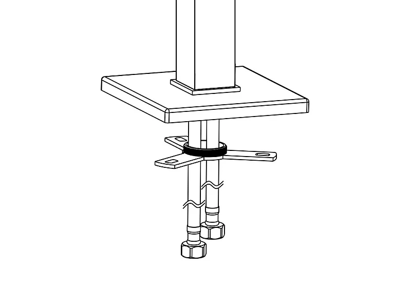 Robinet mitigeur baignoire cascade TANO sur pied noir mat