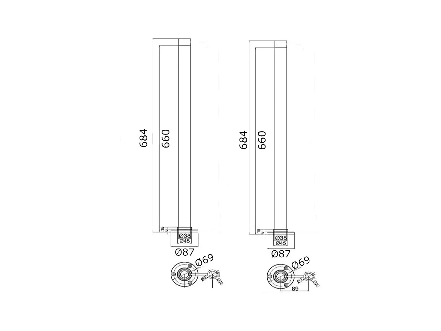 Robinet mélangeur baignoire rétro sur pieds VICTORIA