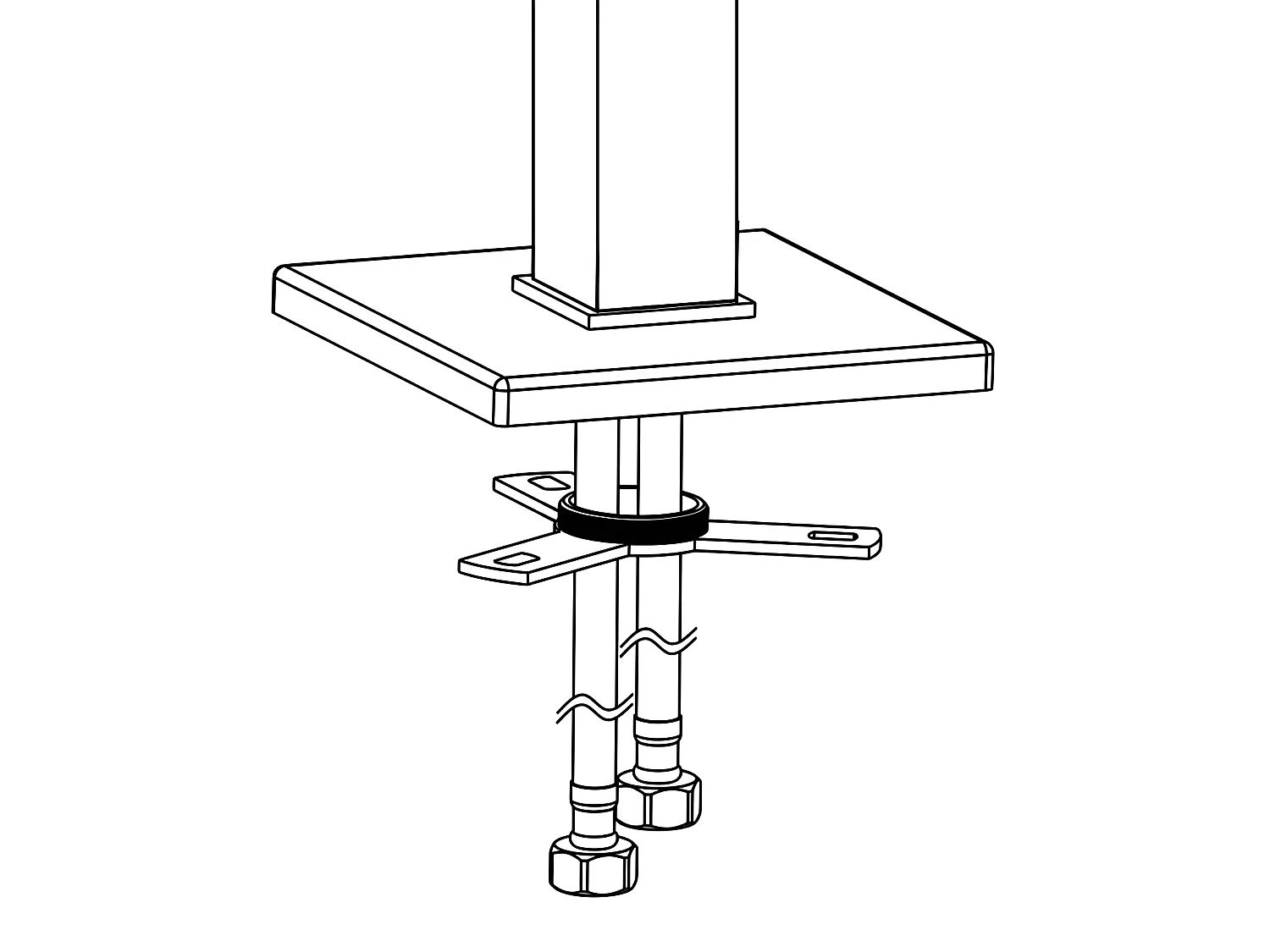 Robinet mitigeur baignoire sur pied MENTO noir mat