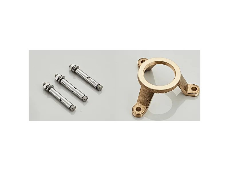 Robinet mitigeur baindouche sur pied DEBRIO or brossé