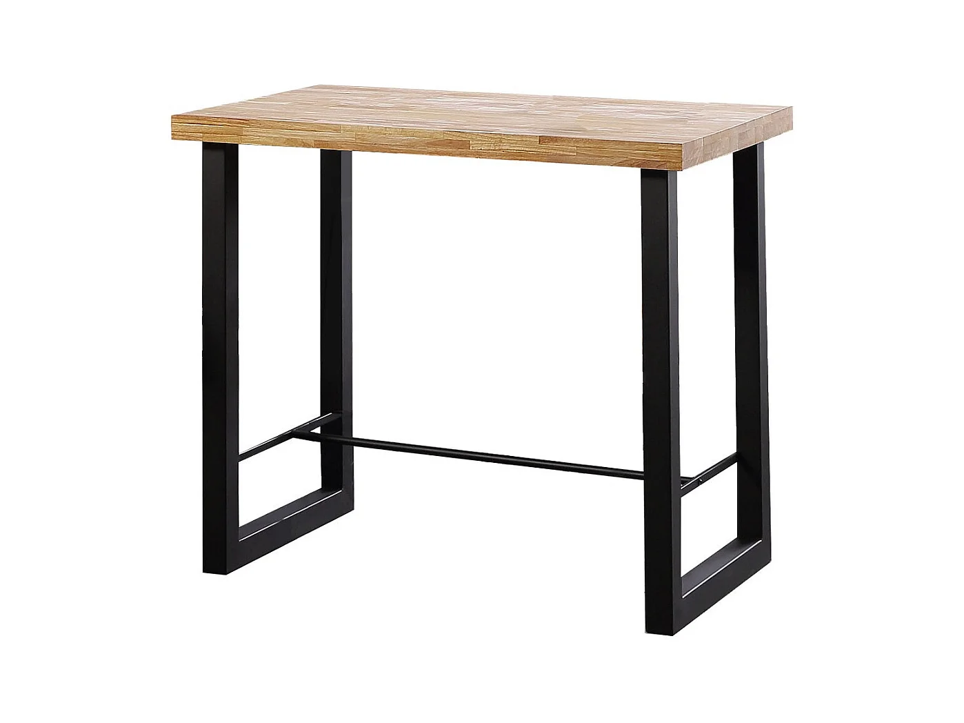 BODEGA - Table haute chêne naturel/acier
