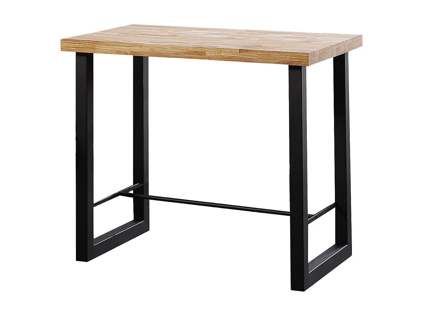 BODEGA - Table haute chêne naturel/acier