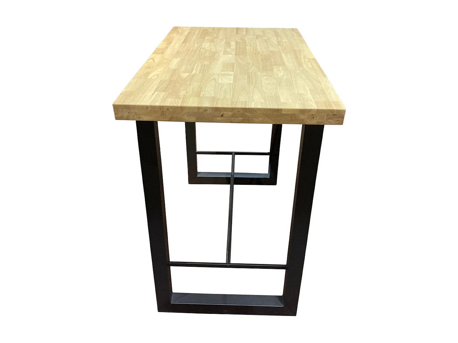 BODEGA - Table haute chêne naturel/acier