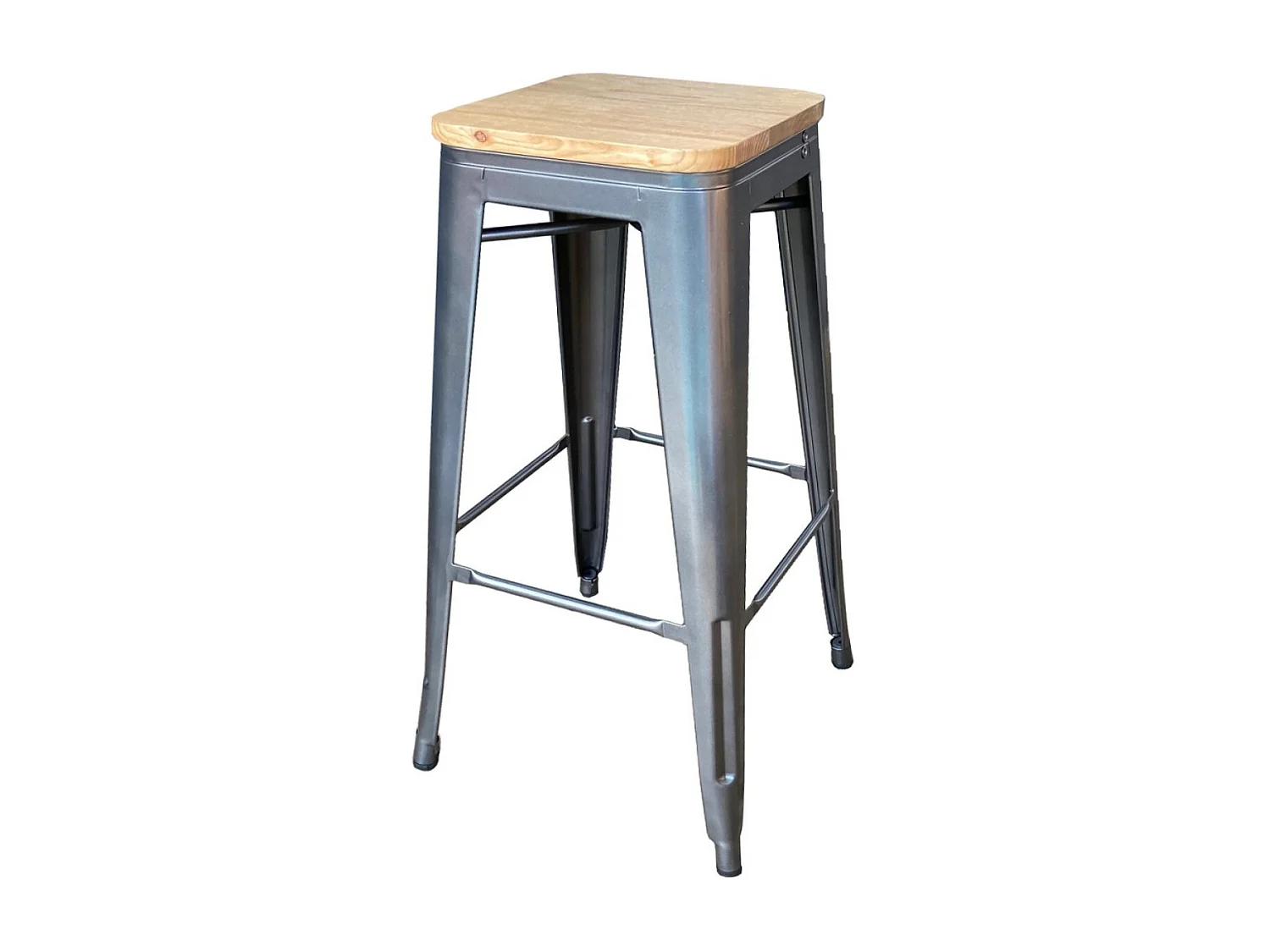 NEVADA - Ensemble haut en bois clair et acier industriel