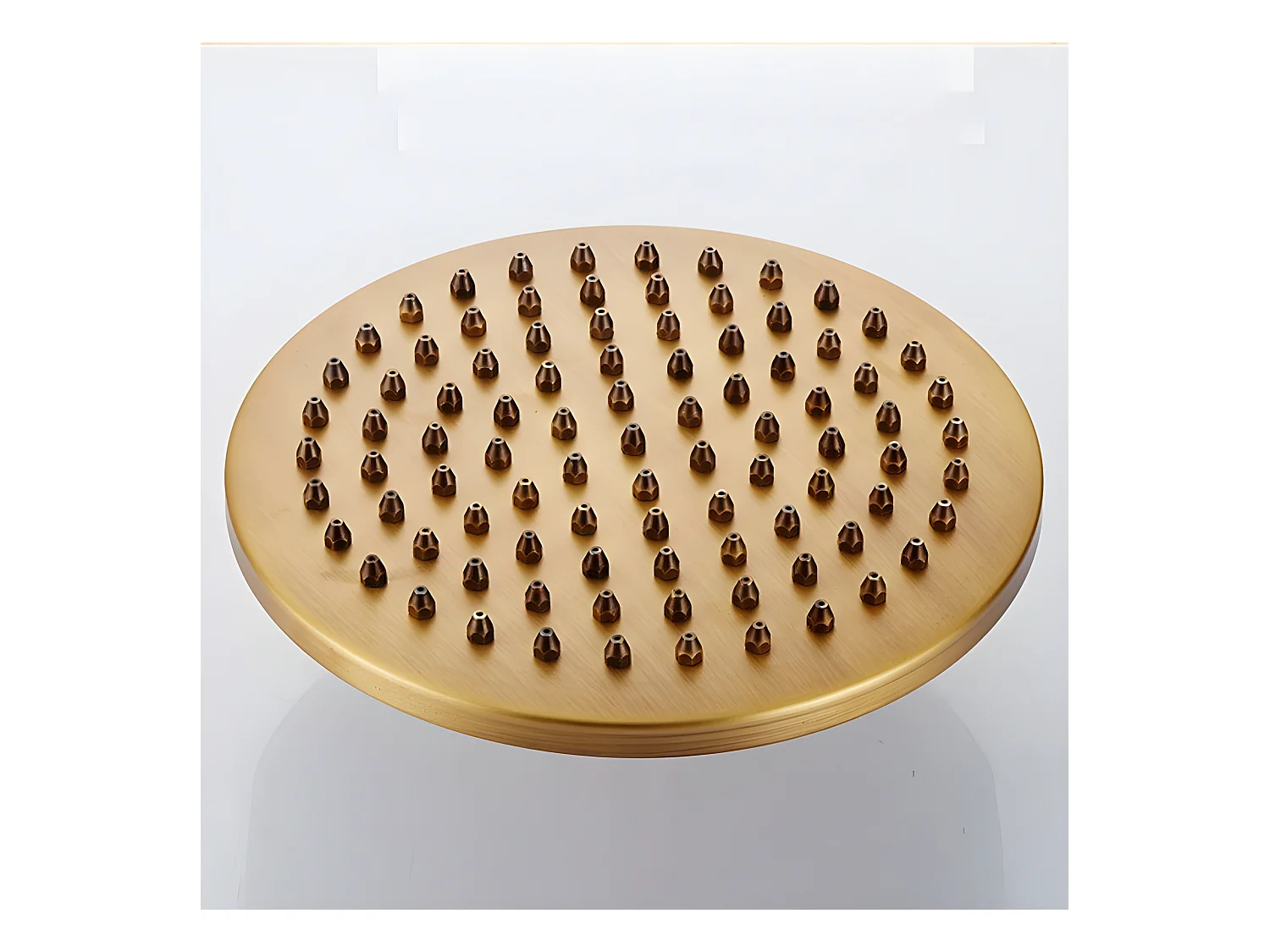 Conjunto de ducha empotrada monomando a pared FLORINA dorado envejecido  20 cm x 20 cm