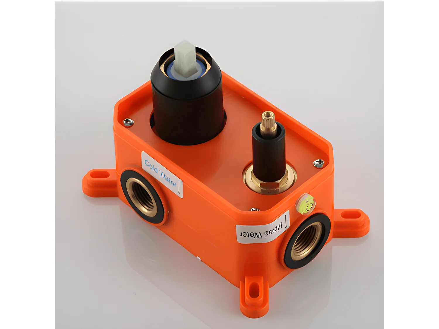 Conjunto de ducha empotrada monomando a pared FLORINA dorado envejecido  20 cm x 20 cm