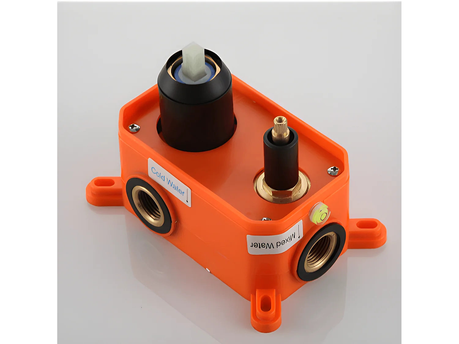 Conjunto de ducha empotrada monomando a pared FLORINA dorado envejecido  20 cm x 20 cm