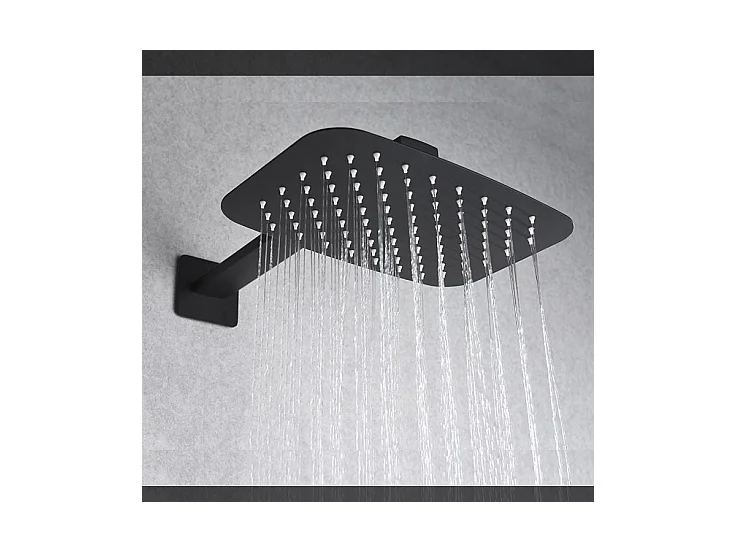 Kit de douche thermostatique encastré HIDRA noir mat