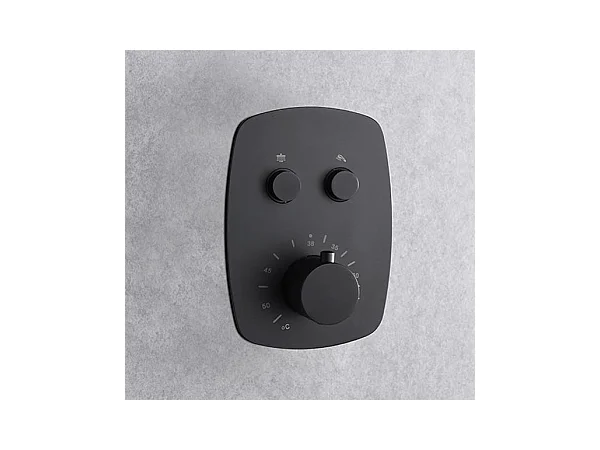 Kit de douche thermostatique encastré HIDRA noir mat