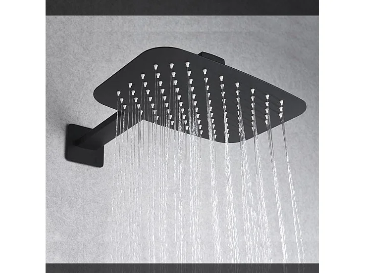 Kit de douche thermostatique encastré HIDRA noir mat