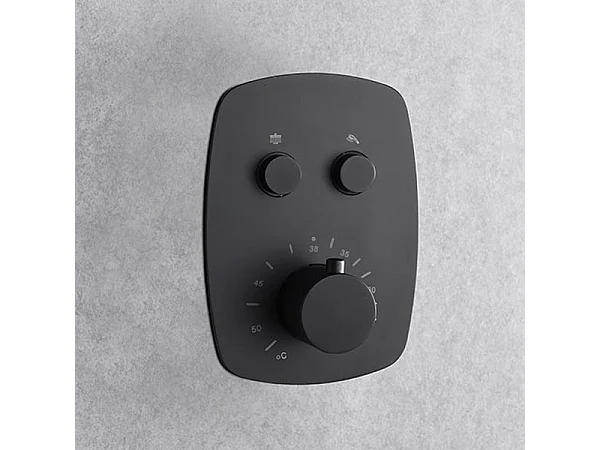 Kit de douche thermostatique encastré HIDRA noir mat