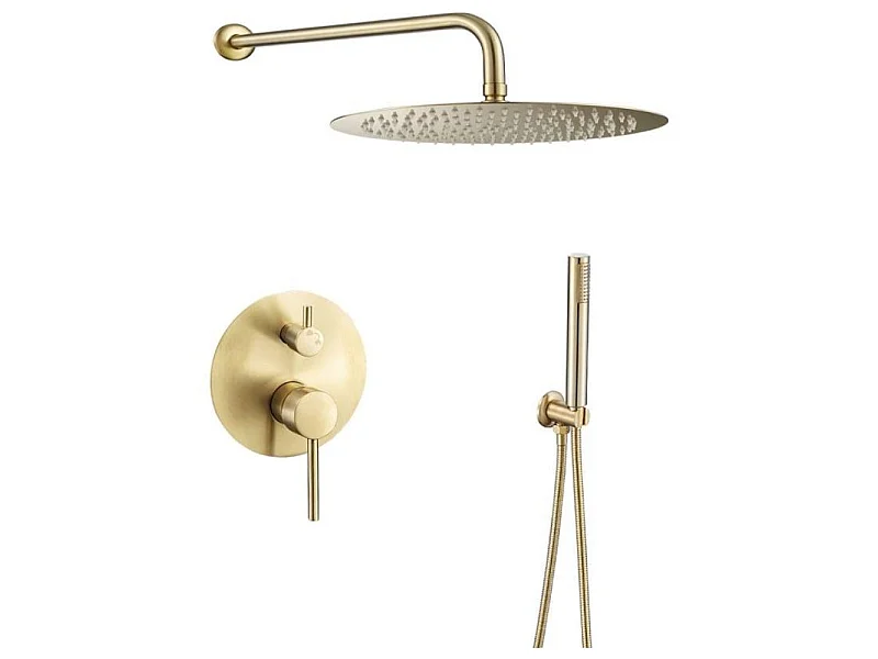Kit de douche à encastrer TIKO or brossé