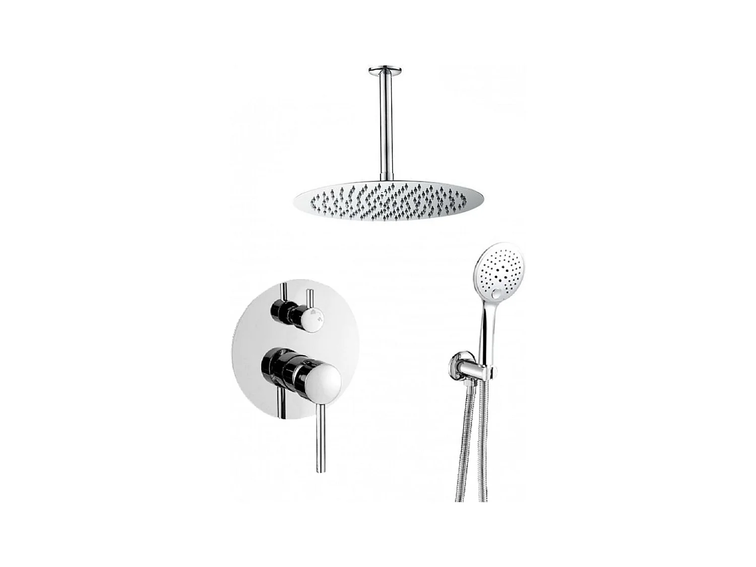 Kit de douche à encastrer AVA chromé
