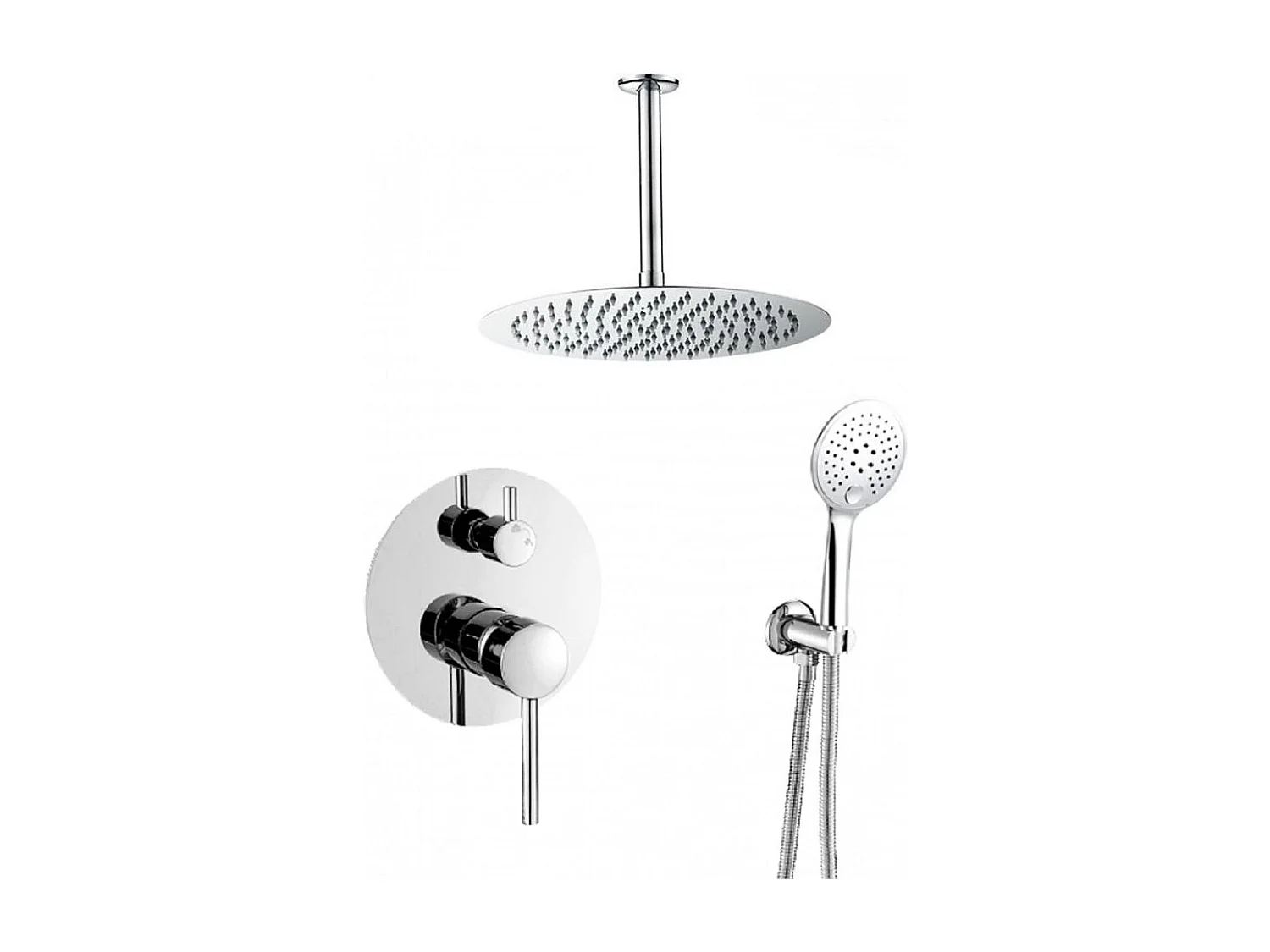 Kit de douche à encastrer AVA chromé