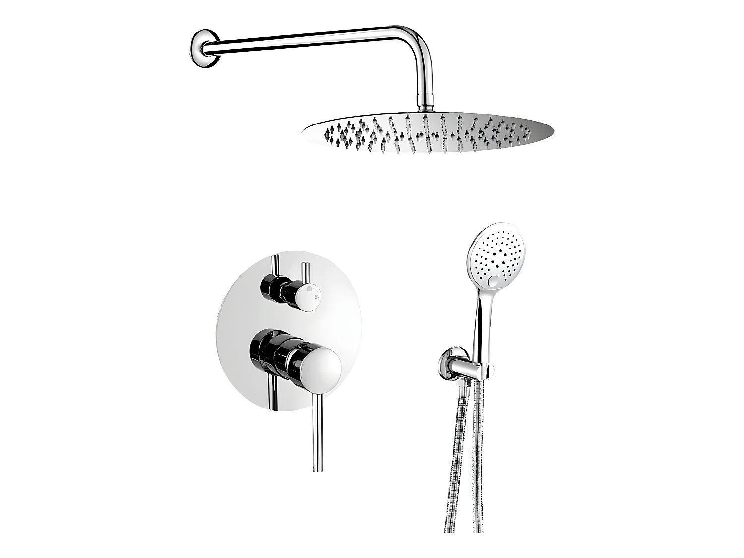 Kit de douche à encastrer LENA chromé