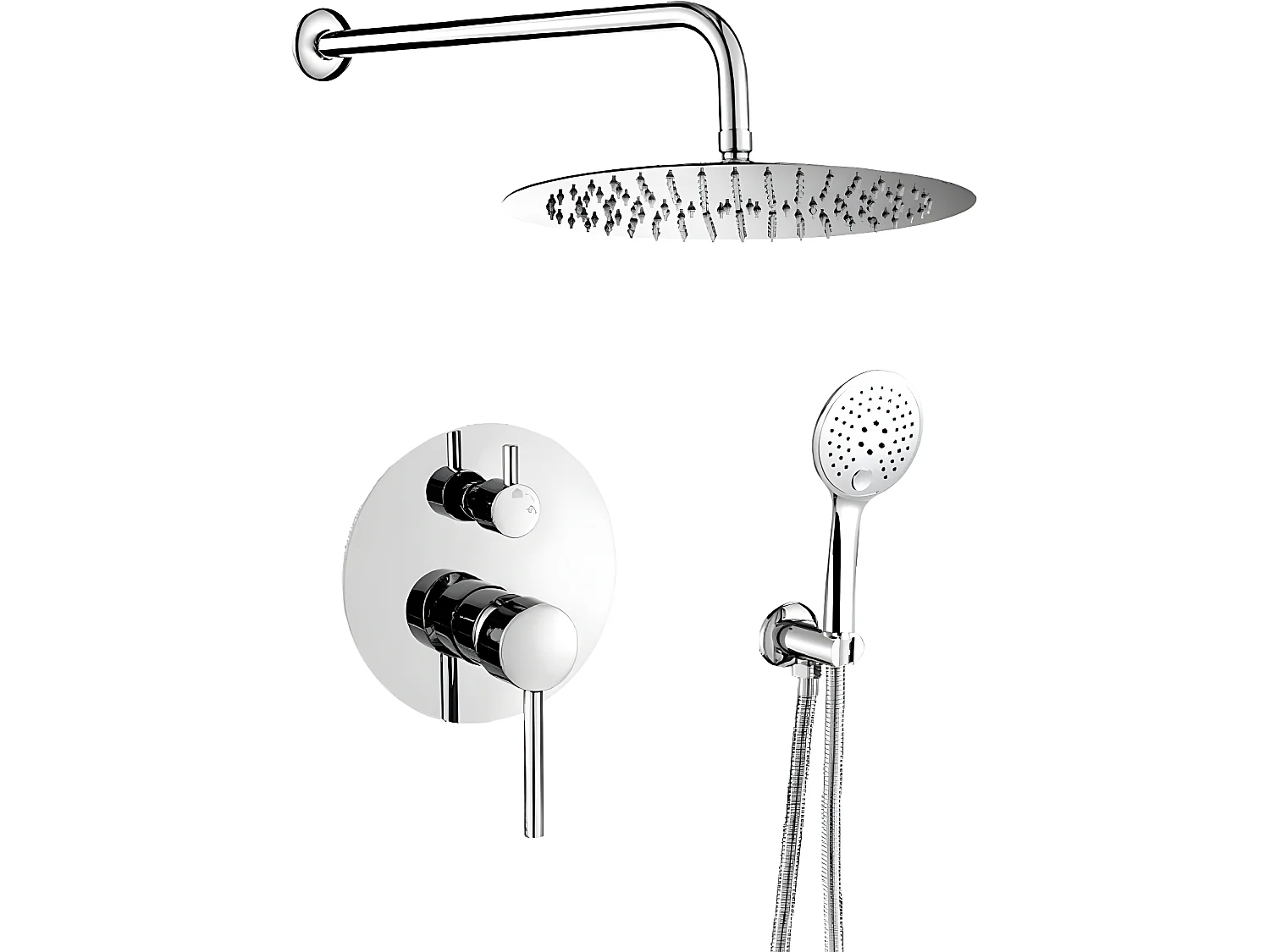 Kit de douche à encastrer LENA chromé