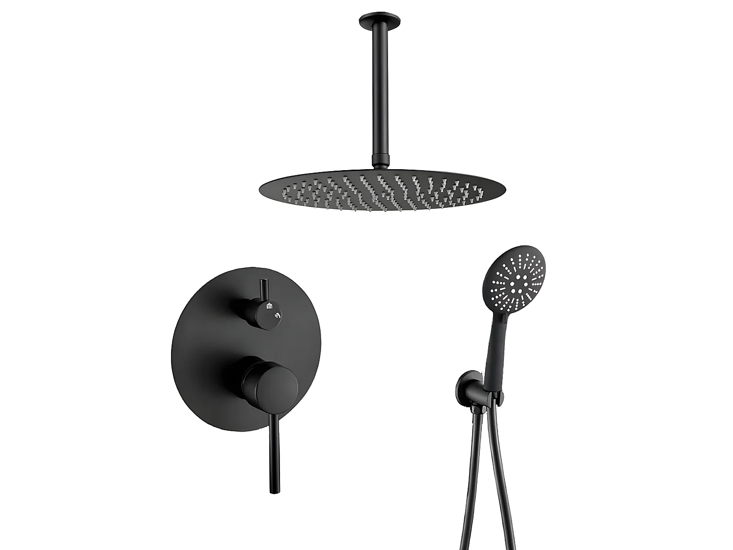 Kit de douche à encastrer AVA noir mat