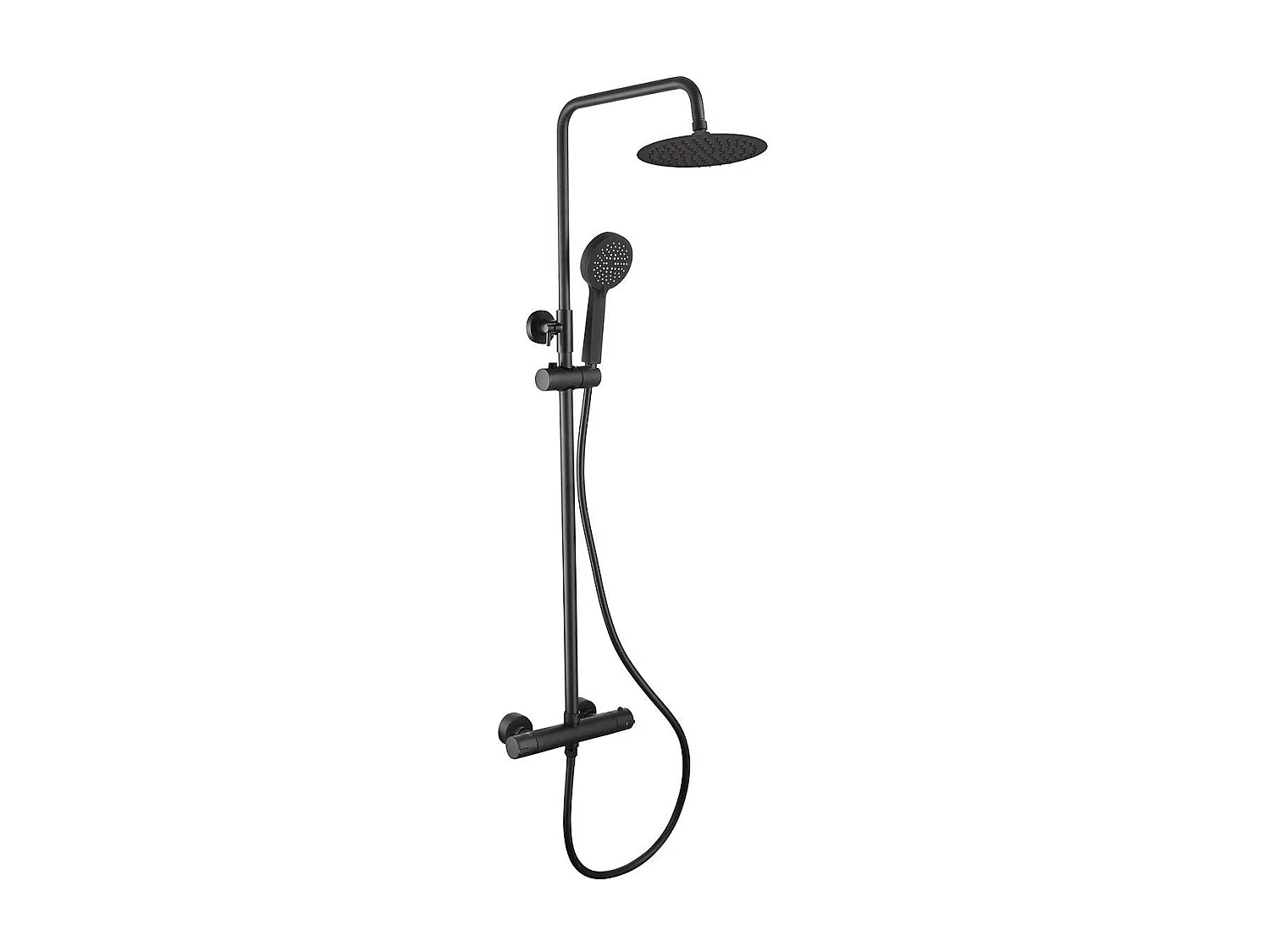 Colonne de douche thermostatique PONTI noir mat