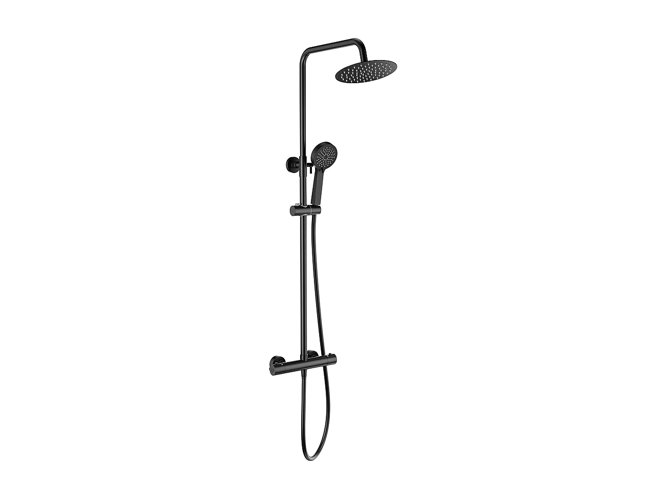 Colonne de douche thermostatique PONTI noir mat