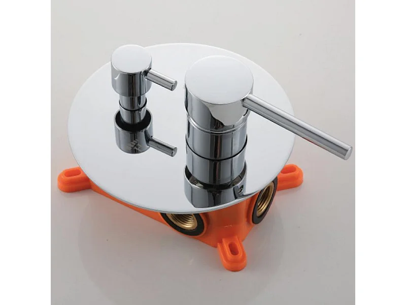Kit doccia da incasso ASTRO soffione rotondo cromato