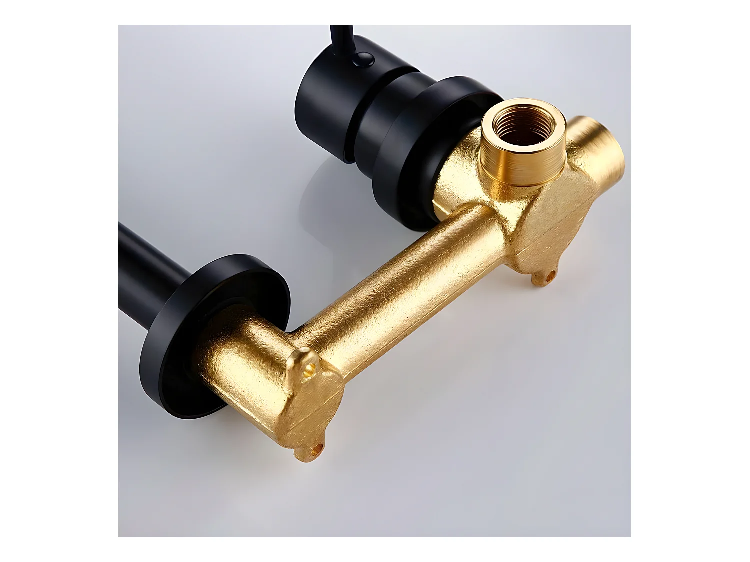 Grifo monomando lavabo empotrado KAVALA negro mate