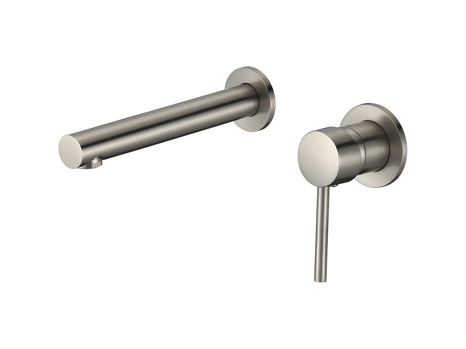 Robinet mitigeur mural encastré 2 trous KAVALA acier brossé