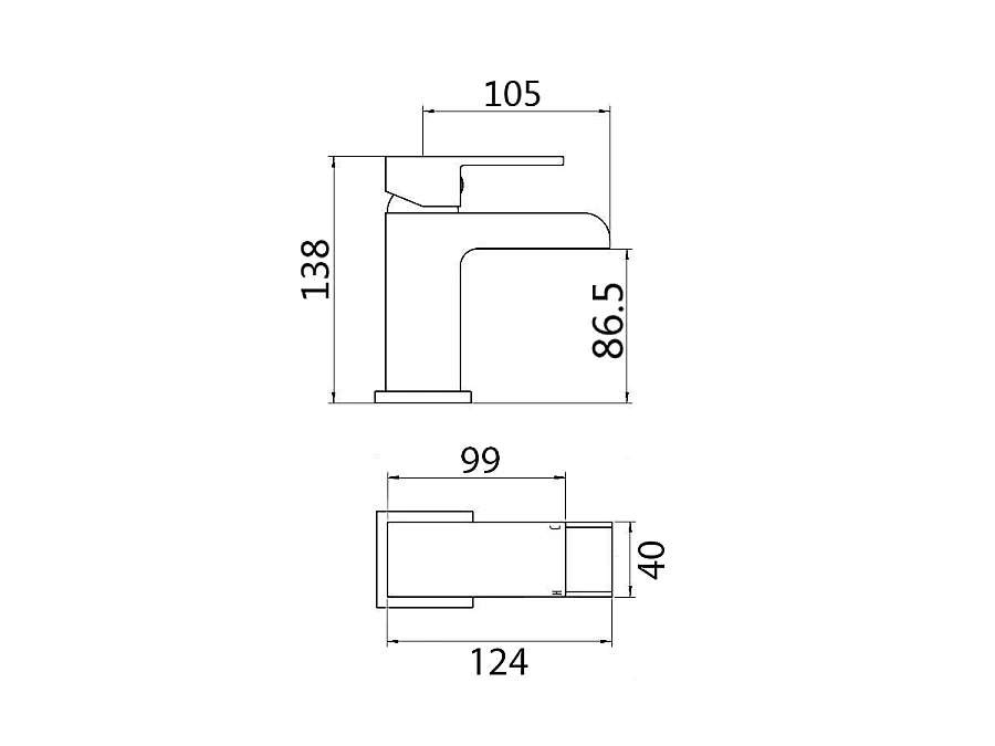 Robinet mitigeur lavabo cascade TANO