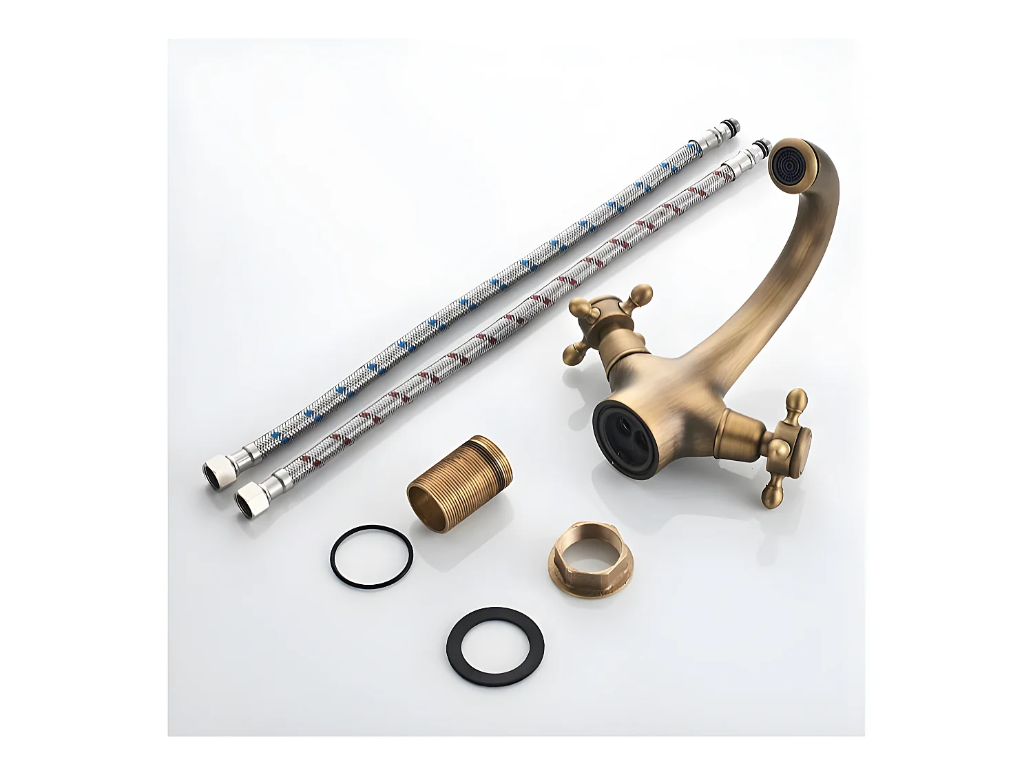 Mélangeur lavabo rétro AGNES or ancien