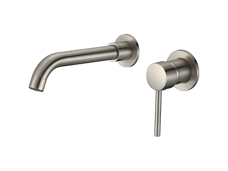 Grifo lavabo empotrado monomando BRAMPTON acero cepillado