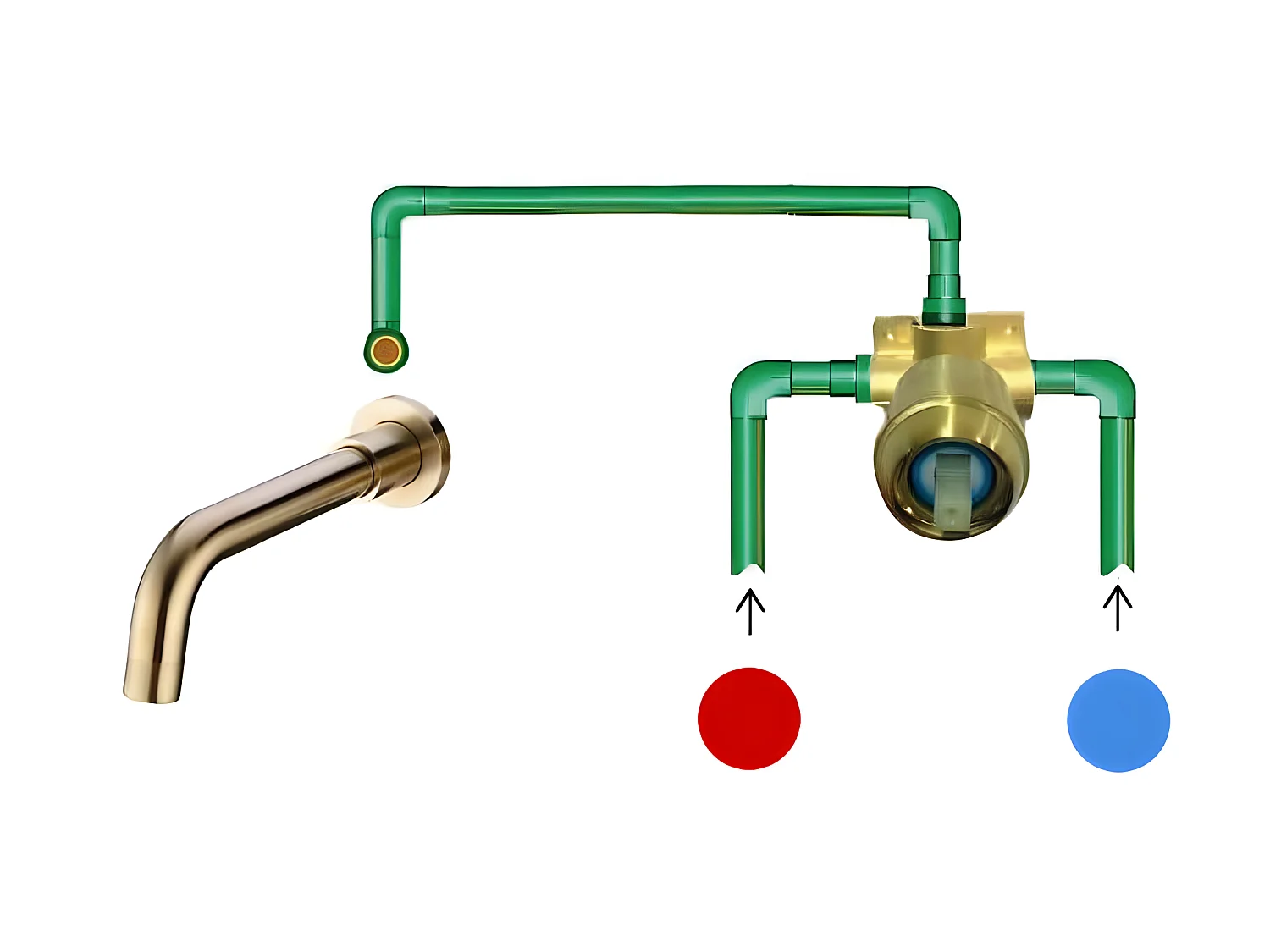 Grifo lavabo empotrado monomando BRAMPTON acero cepillado