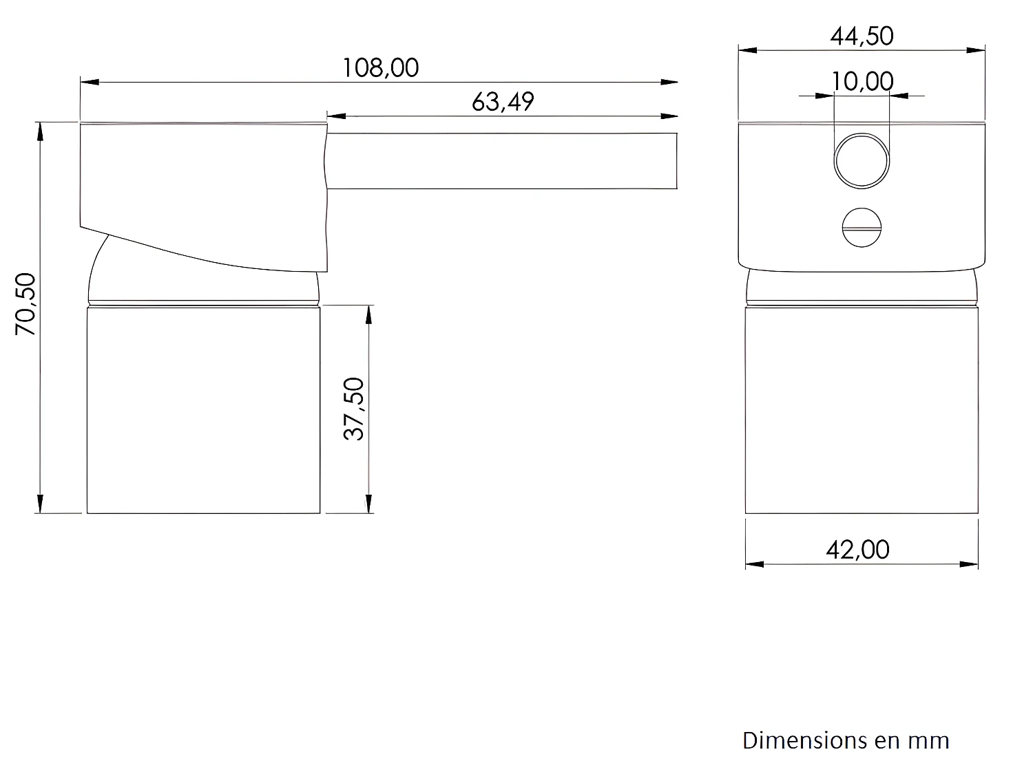 Mitigeur lavabo mural à encastrer BRAMPTON acier brossé