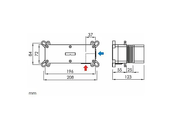 Robinet mitigeur mural LOOP 18 cm Chrome