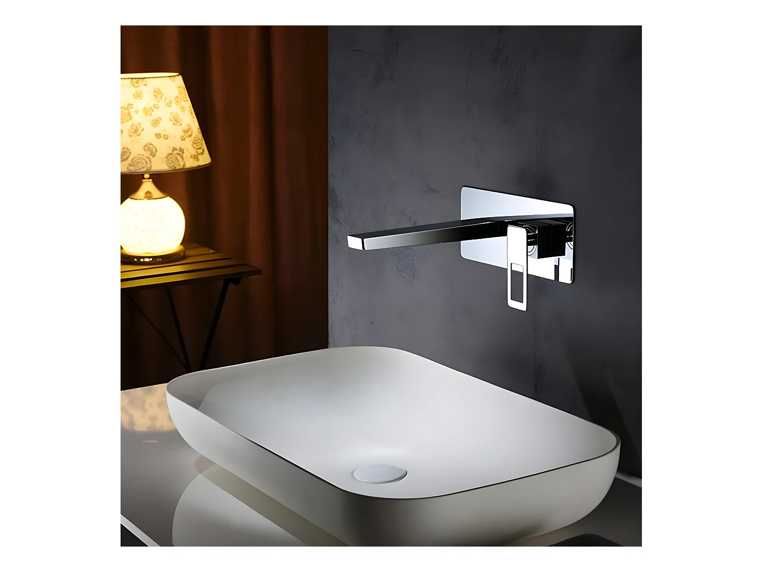 Robinet mitigeur mural encastré SUECIA chromé