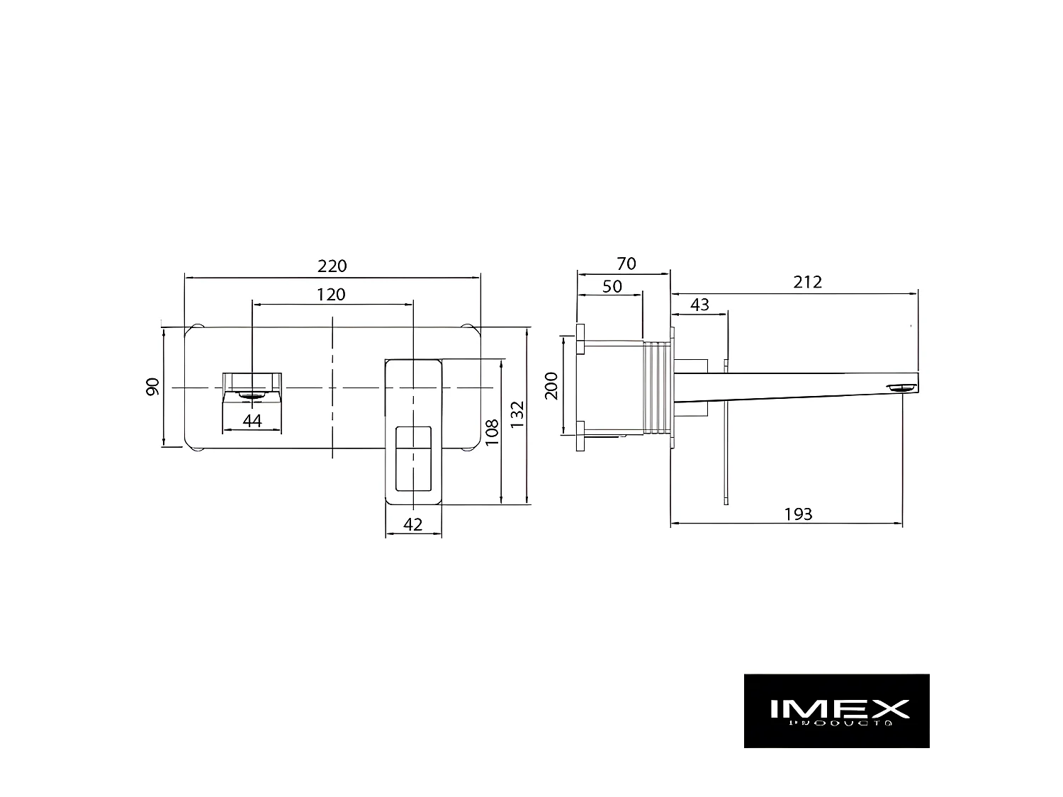 Robinet mitigeur mural encastré SUECIA chromé