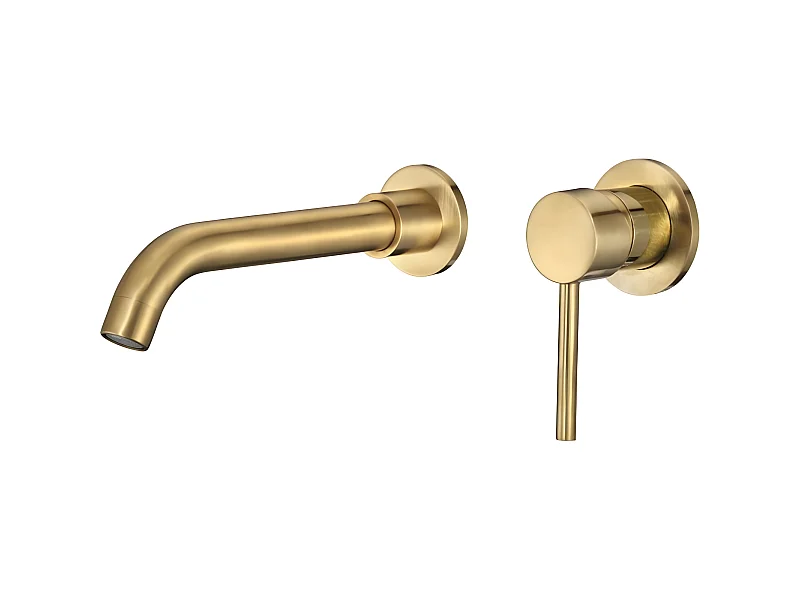 Grifo monomando lavabo empotrado BRAMPTON oro cepillado Dorado