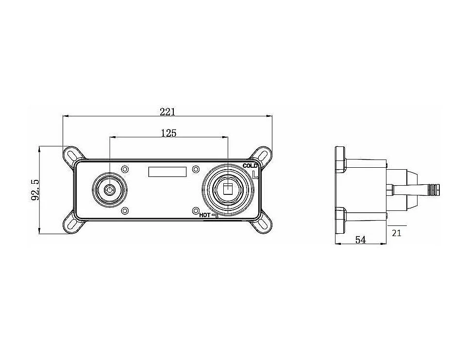 Grifo monomando de pared PIZO Cromado