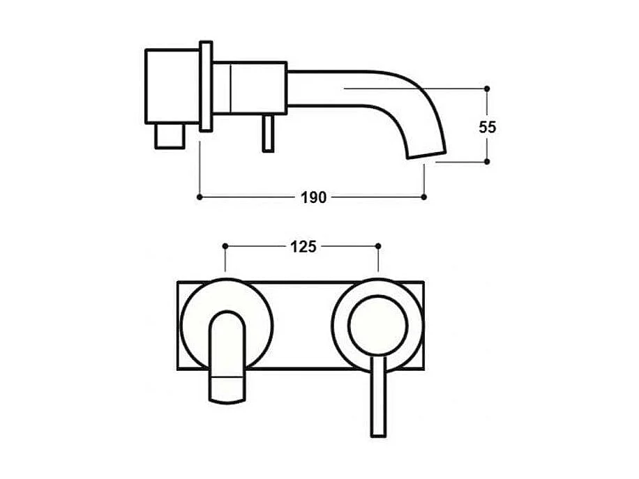 Einhebelmischer für die Wand PIZO chrom
