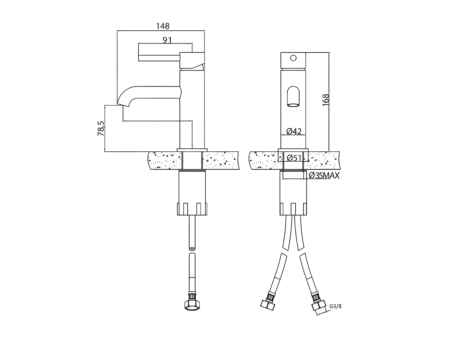 Robinet mitigeur lavabo PICO or brossé